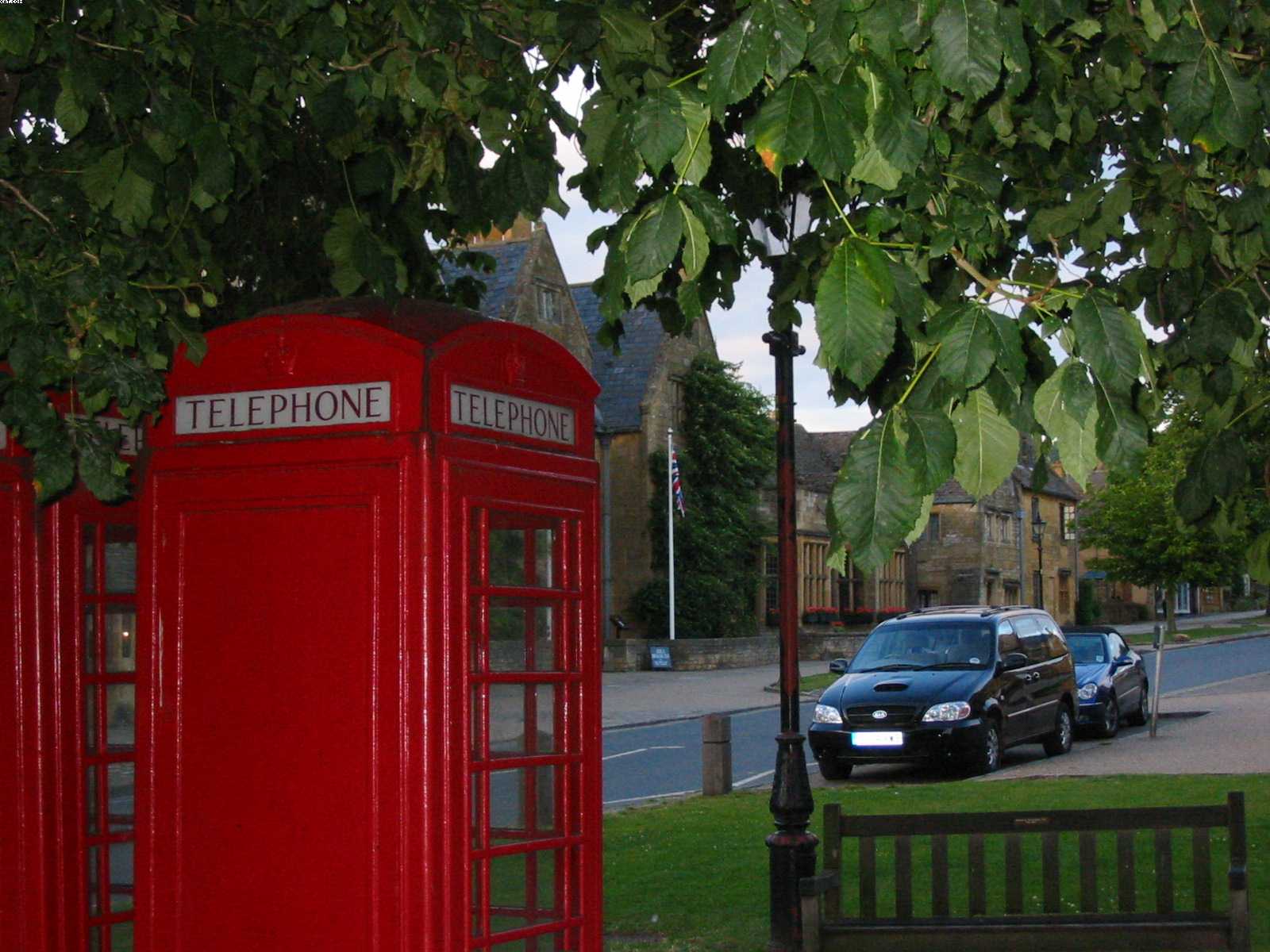 Telephone booth in Broadway.